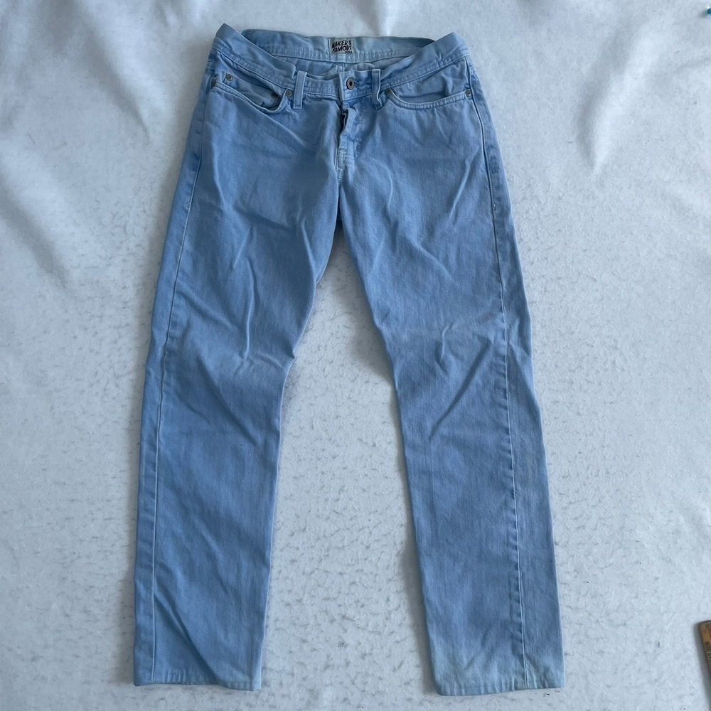 Naked & Famous Weird Guy Jeans Mens 33 Light Blue Thermochromic Selvedge Denim - Picture 3 of 11